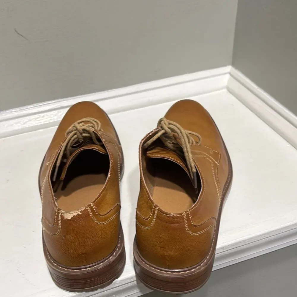 Men's Perry Ellis Tan Leather “Sterling” Business Casual Loafer-size 12